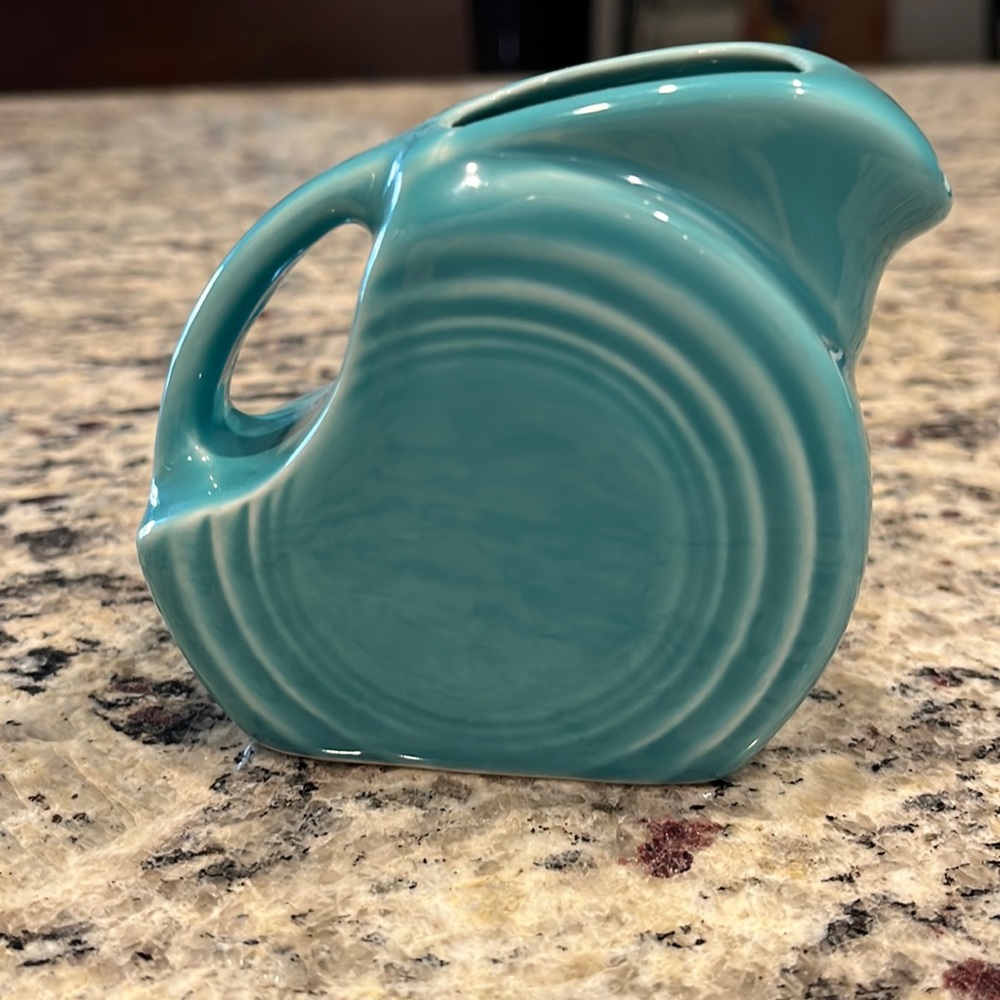 Fiestaware Mini Disc Pitcher, Turquoise